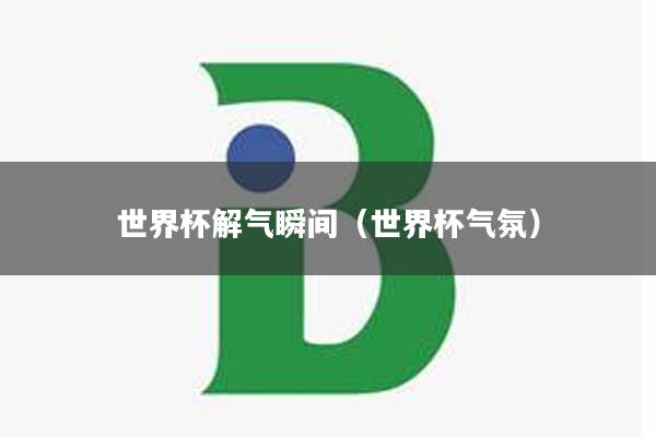 世界杯解气瞬间（世界杯气氛）